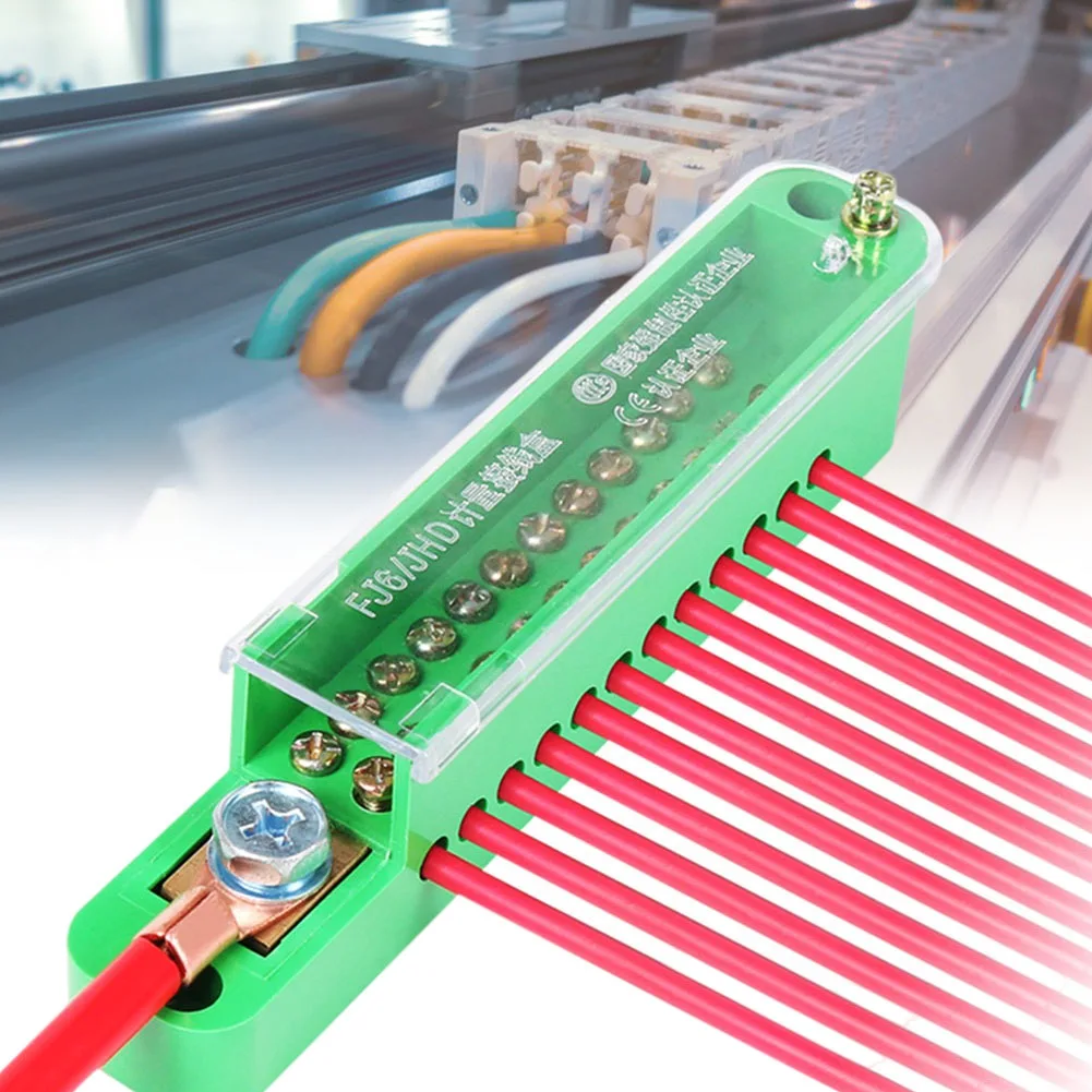 Unipolar Splitter Junction Box 1 In 4/6/8/10/12 Out Retardant Metering Cabinet Wire Terminal Block Retardant Flame Retar Parts