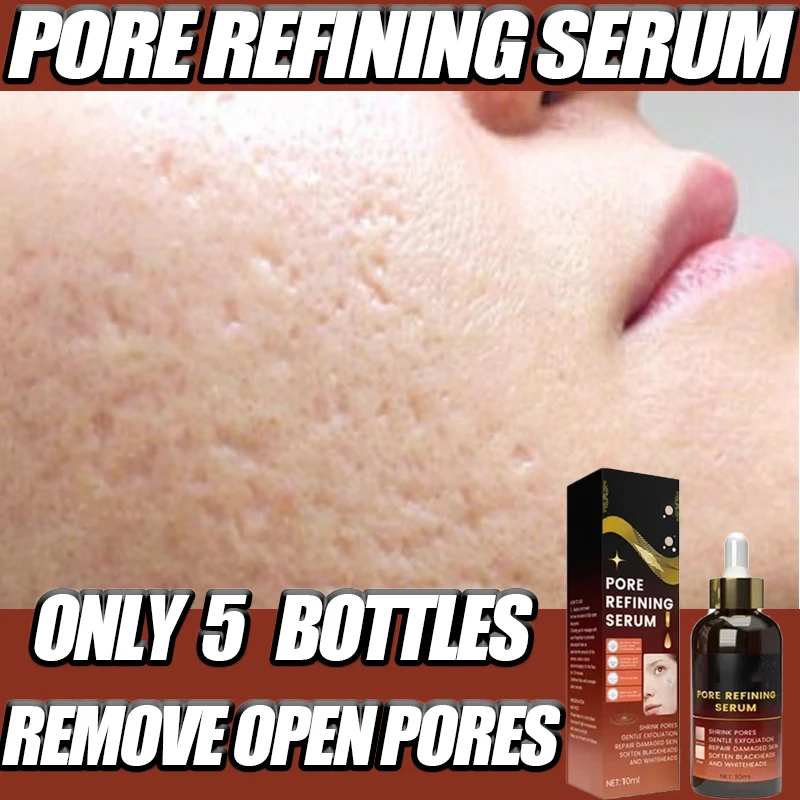 Pore Minimizing Serum Acid Shrink Pores Removing Large Pores Blackheads face Moisturizing Brightning Skin Care Essence Oil facial serum,facial essence