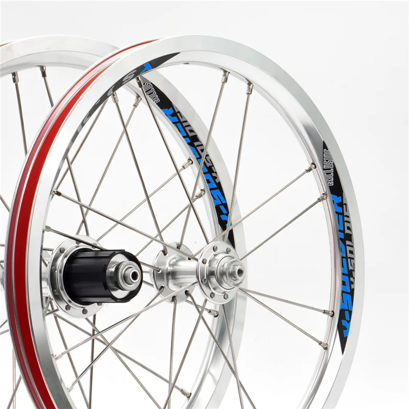 Chooee Fahrrad zubehör faltbare Fahrrad räder 16 Zoll V Bremse Fahrrad vorne Hinterräder 8/9/Geschwindigkeit 16h/20h Fahrrad teil – Detail 17