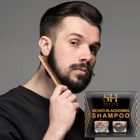 Shampoing naturel pour cheveux, 1 à 20 pièces, teinture pour barbe noire, peinture pour hommes, coloration pour barbe, 5 Minutes, noircissement temporaire, moustache 2