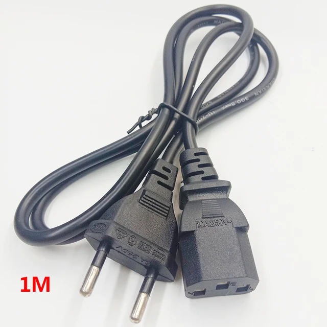 Prise d'alimentation EU Euro IEC C13, adaptateur, câble d