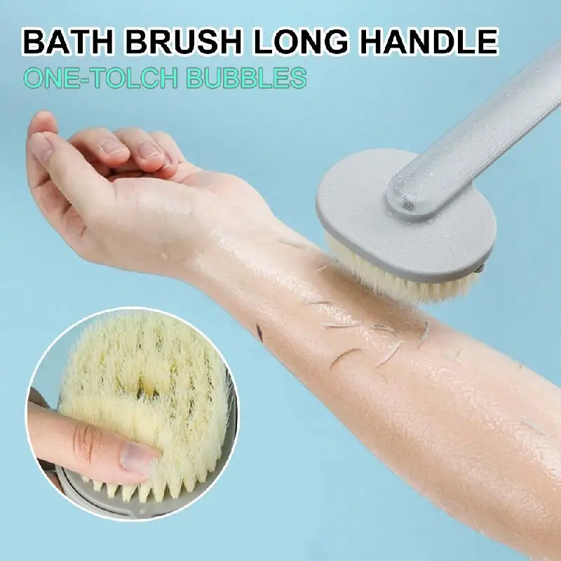 

Bathroom Body Brushes Long Handle Liquid Bath Brush Back Body Bath Shower Sponge Exfoliating Scrub Massager Skin Cleaning Tools