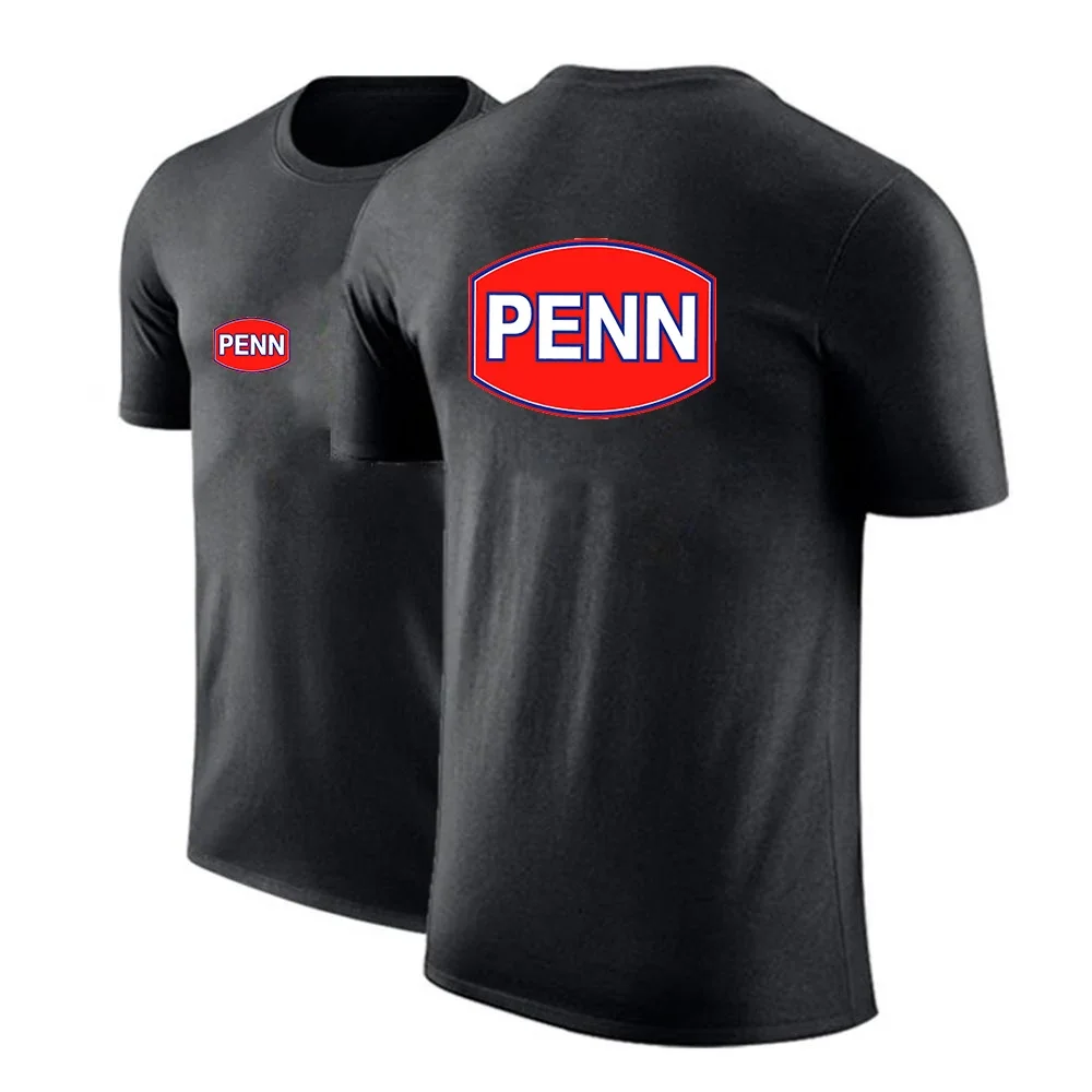 Penn Fishing Reel 2024 Men's Summer Fashion Short Sleeve T-Shirt Round Neck  Slim Solid Color Tee Shirt Comfortable Soft Tops - AliExpress