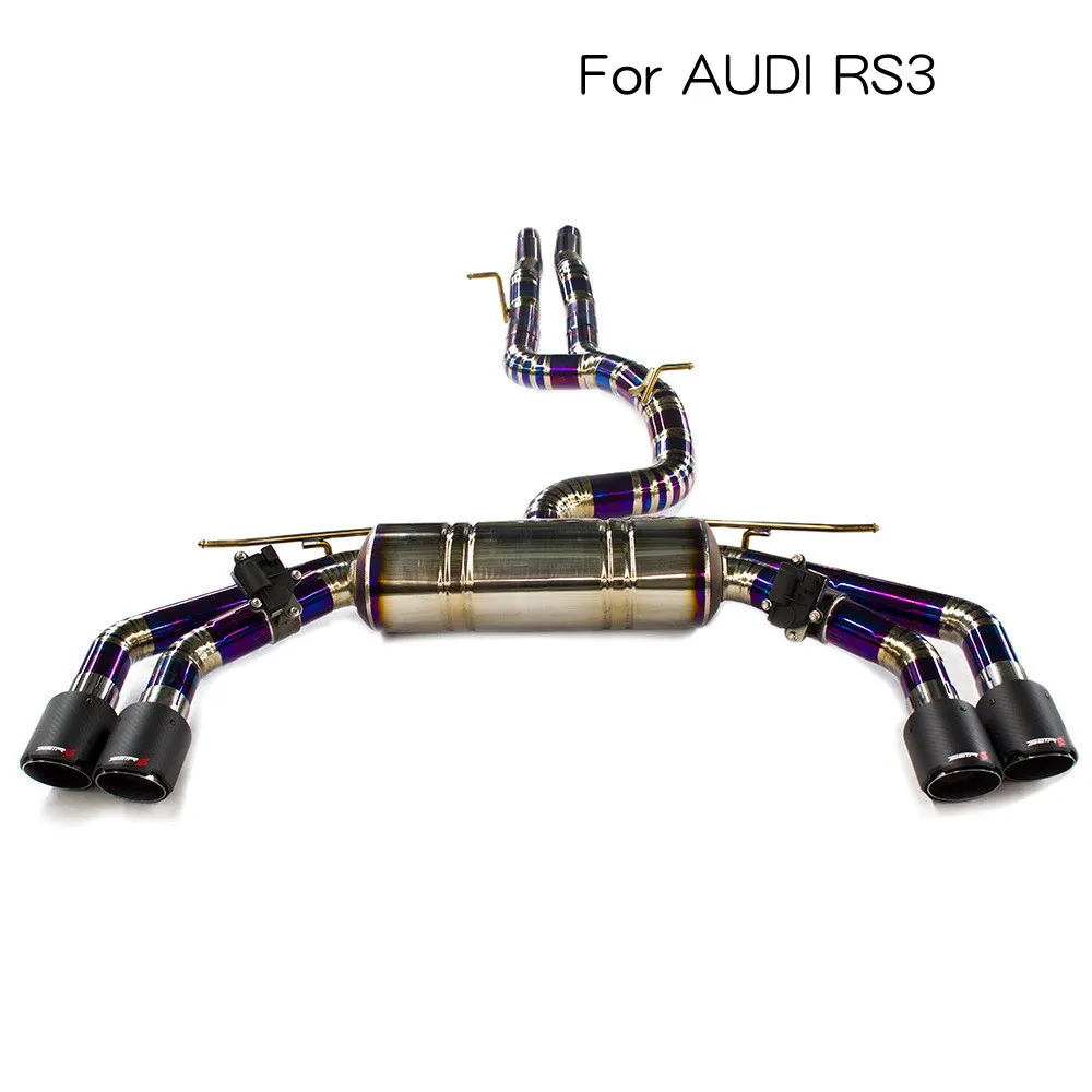 Titanium Alloy Cat back Exhaust System For AUDI RS3 Exhaust Pipe
