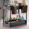 Large Capacity Under Sink Organizer with Sliding Drawer - Ideal for Kitchen Storage & Organization of Dishes, Spices, Oils, Coff 3