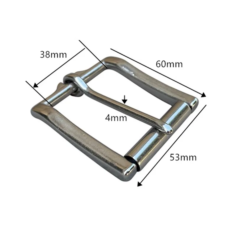 5PCS Stainless Steel Belt Buckle With Roller Leather Buckle Carriage Harness Accessories 35mm 38mm