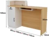 Reception Counter Desk, Modern Retail Counter with Drawers, Front Desk Reception Room Table for Checkout Office/Beauty Salon 2