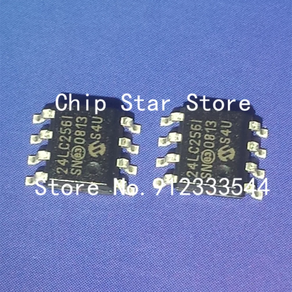 5-100pcs 24LC256-I/SN 24LC256T-I/SN 24LC256 SOIC8 EEPROM 256 Kbit 32K x ...