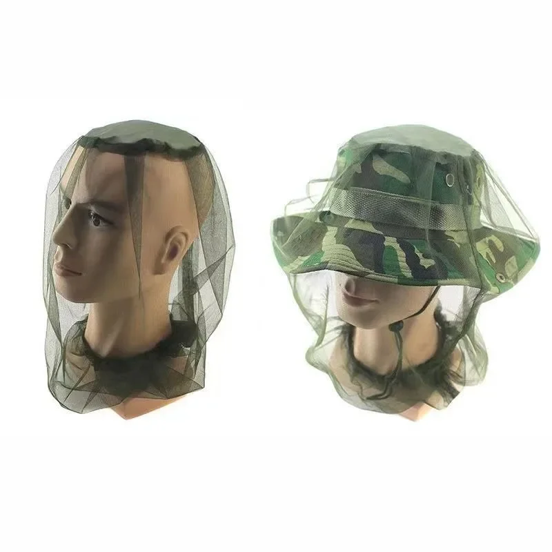 Outdoor anti-mosquito cap fishing cap insect-proof bee-keeping net cover sun-proof and breathable gauze mask