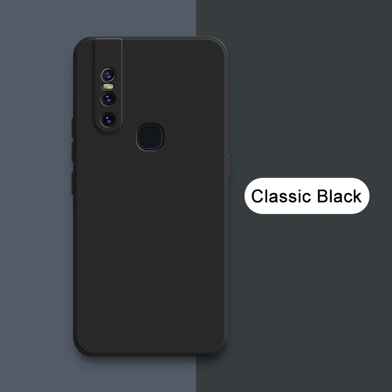 Luxury Square Liquid Silicone Shockproof Protective Phone Case with Camera Guard