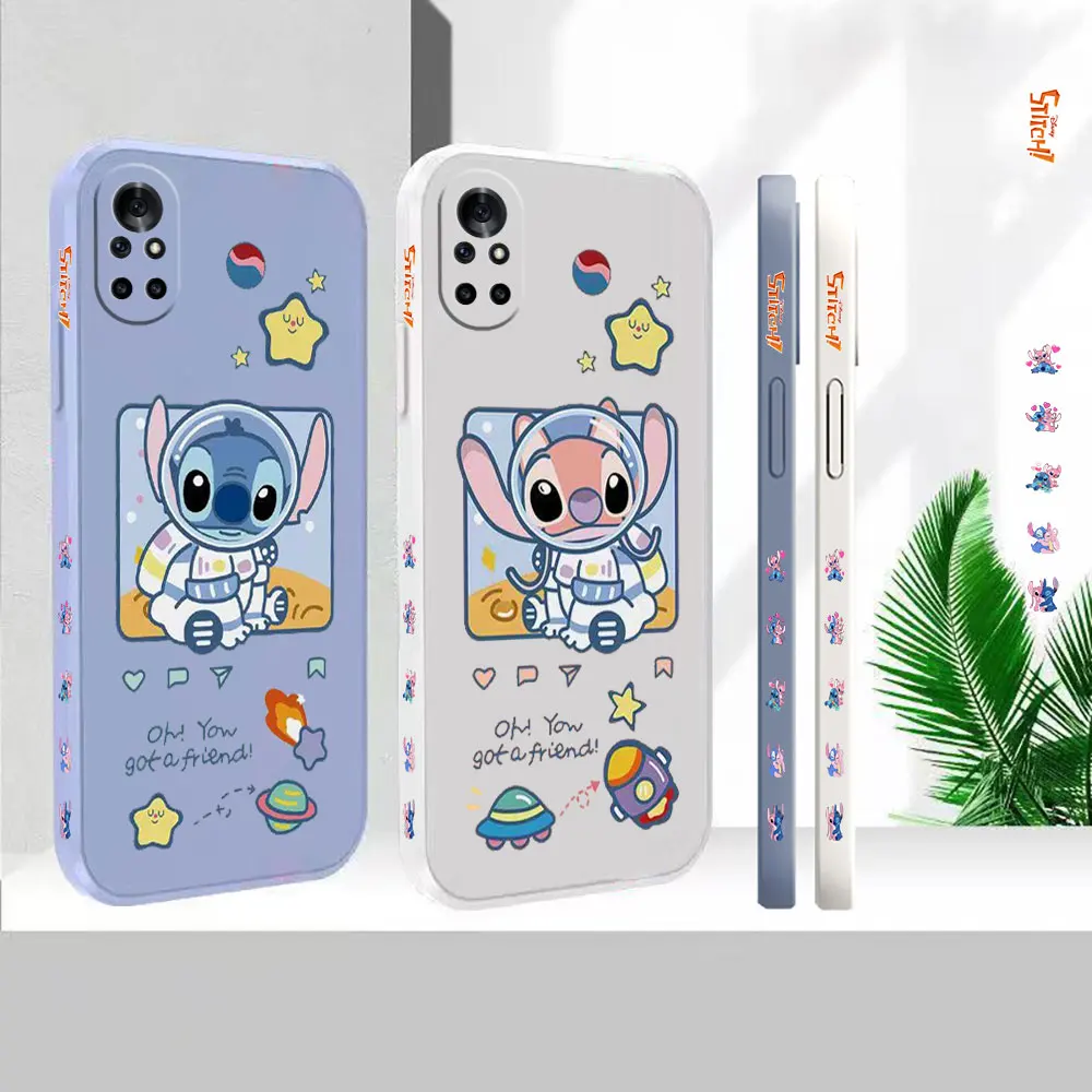 Liquido Per Huawei Nova 10 10Se 9Se 8 8Se 7 7Se 6 6Se 5 5I 4 3 3I 2S 2 Pro Plus 5G Cover Astronaut Lilo Stitch Angel Case Funda