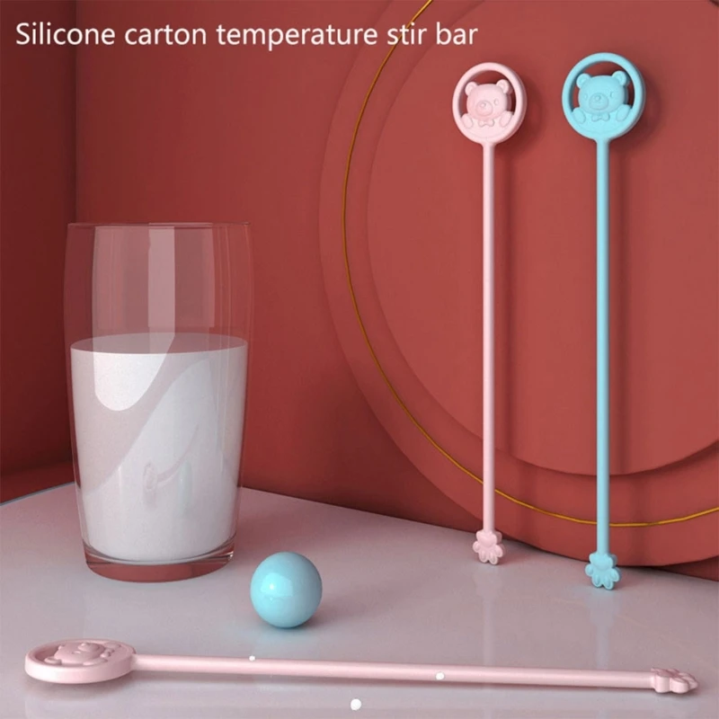 Convenient Baby Formula Stirrer Milk Powder Stir Bar Mixing Rod with Over-heat Reminding Silicone Mixing Accessory A2UB