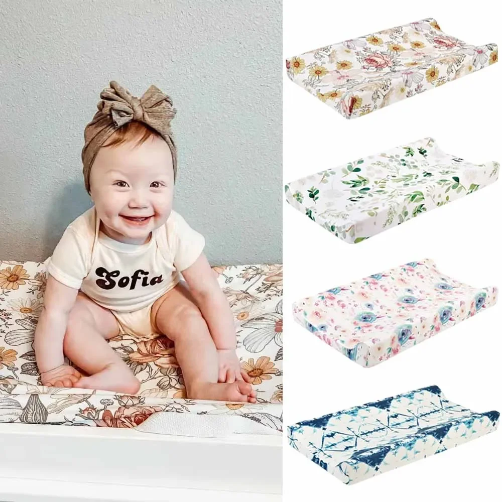 Newborn Change Table Covers Baby Diaper Changing Pad Cover Printing Design Breathable Soft Reusable Diaper Changing Mat Cover diaper changing pad diaper changing mat