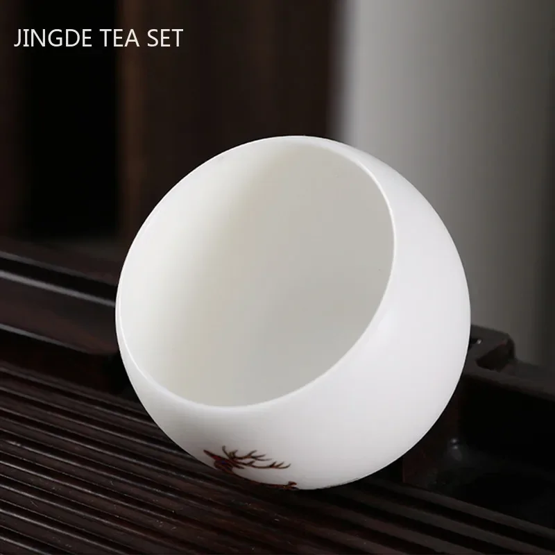 Chinese style Ceramic Teacup Coffee Cup Exquisite Handmade Tea Bowl Home Tea Set Accessories Portable Personal Single Cup