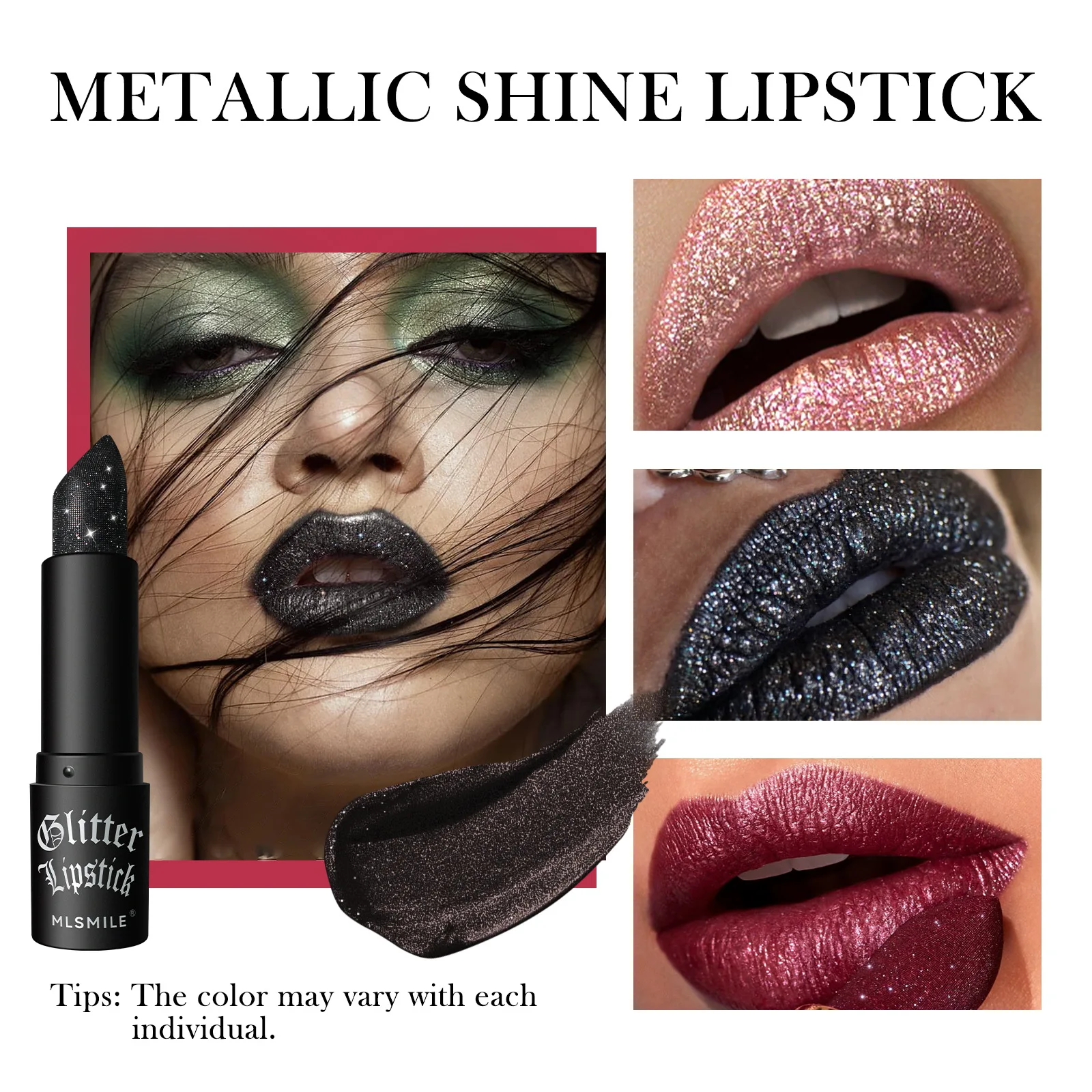 Matte Lipstick Multi-Color Non-stick Cup Flash Lasting Easy Color Diamond Dark Halloween Look