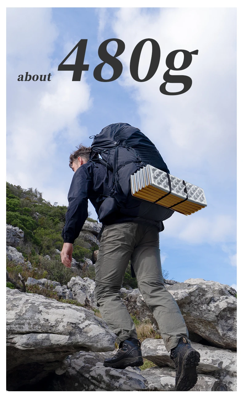 Naturehike R 3,0 IXPE Ei Nest Matte Hohe R Wert Aluminium Film Feuchtigkeit-beständig Matte Wandern Camping Matte Klapp Schaum schlafen Pad – Detail 7