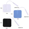 5*5cm 2mm Plug Tens Electrodes Pads Accessories Non-woven Fabric Self  Adhesive Replacement Patch for Electric Massager 2