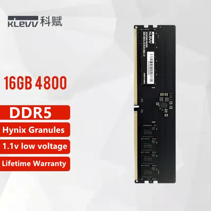 KLEVV DDR5 16GB 4800Mhz CL40 1 1V SK Hynix Granules 288 Pin DDR5 SDRAM 