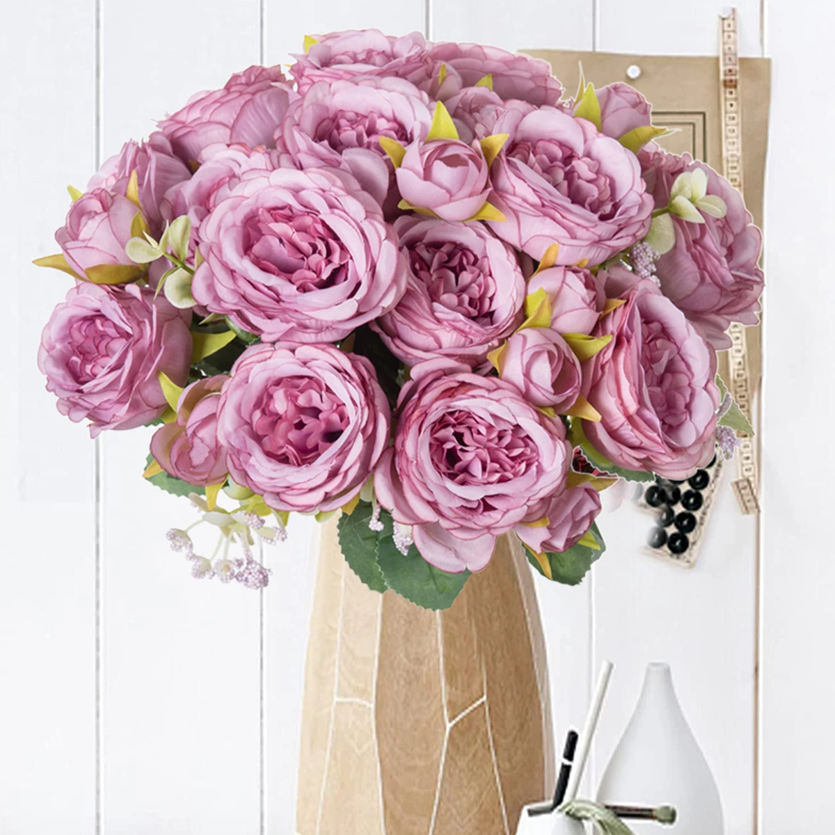 Elegant White Silk Peonies for Home and Event Decoration
