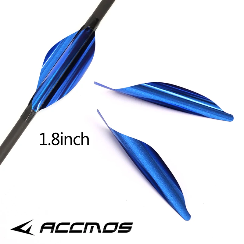 50pcs  New 1.8 inch  Archery Spin Vanes  Spiral Feather DIY Arrow Archery With sticker Tape Arrow Accessories Right Wing 5