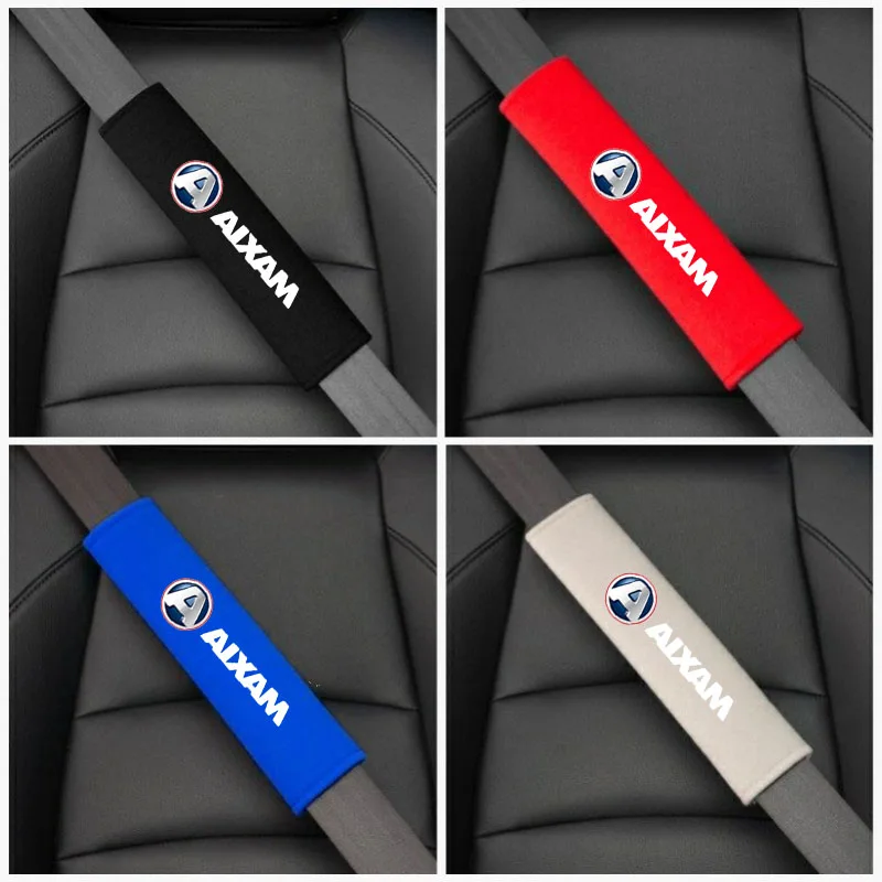 2Pcs flannelette Car Seat Belt Cover Car Safety Belt Shoulder Protection aixam city s 4 6 7crossline 4 6 minauto roadline R seat belt covers seat belt protector car seat belt accessory