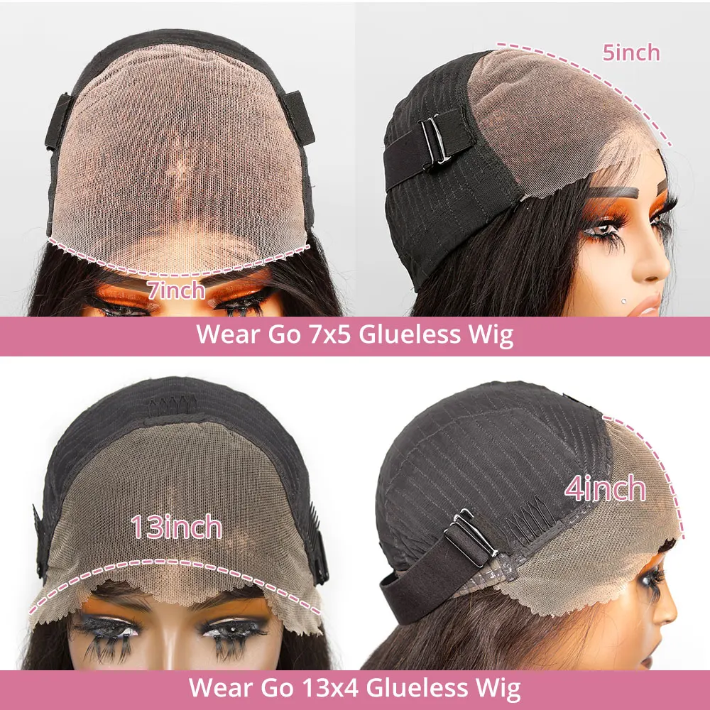 Wear And Go 13x4 Deep Wave Bob Lace Wigs For Women Water Curly 7x5 Glueless Wigs 8 Inch Ready To Go Human Hair Wigs Pre Cut Lace 6