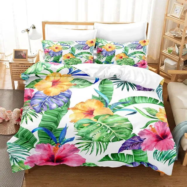 Pink Floral Duvet Set 4