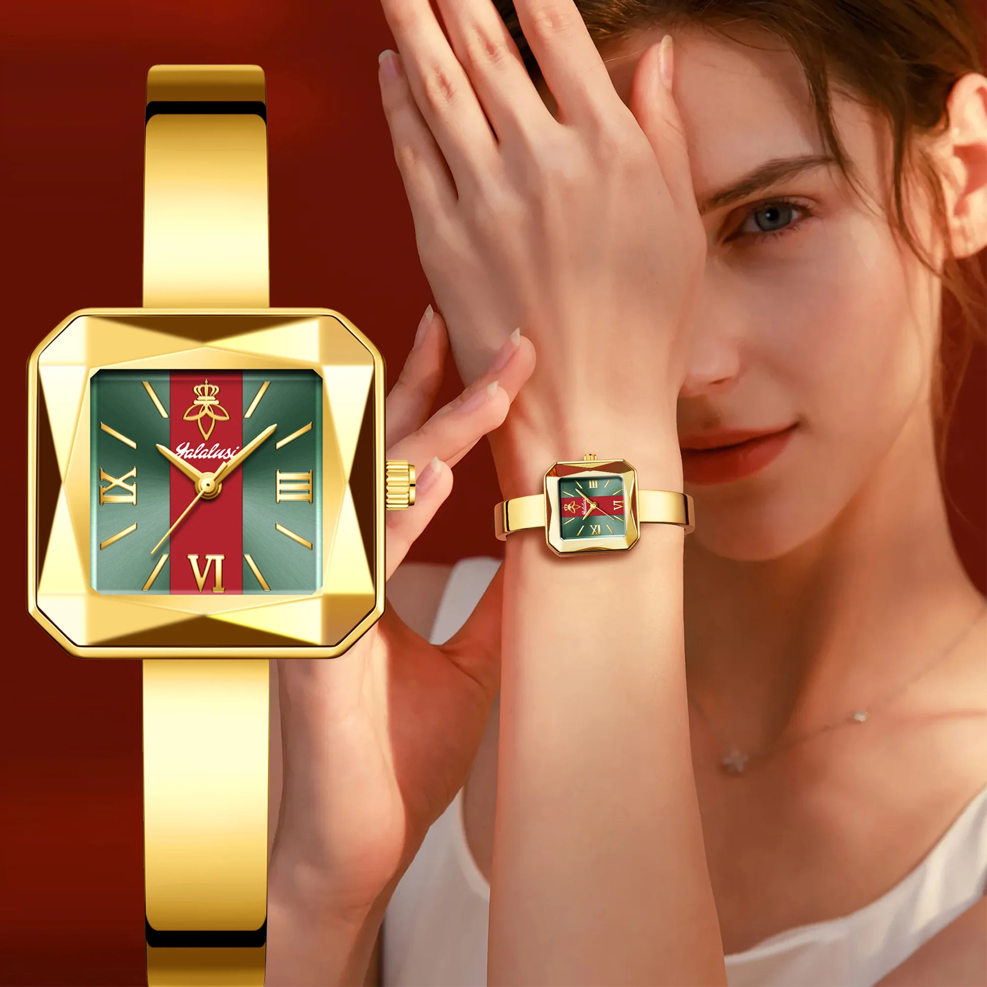 YaLaLuSi موضة جديدة ساعة كوارتز نسائية رائجة البيع...