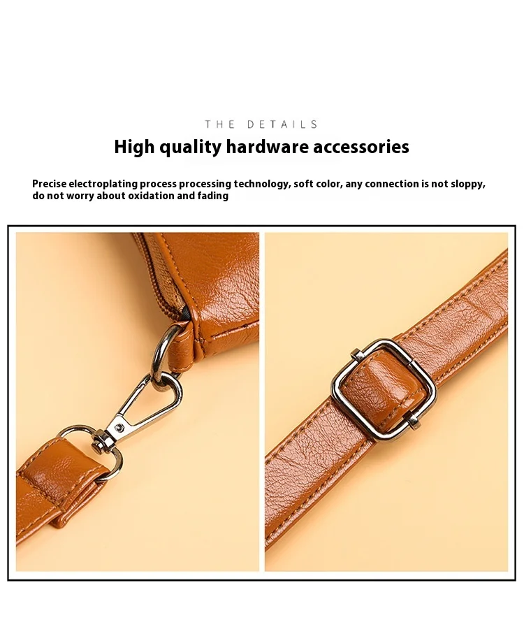 New Women's Mobile Phone Bag With Soft Leather Shoulder And Diagonal Cross Fashionable And Trendy Zipper Vertical Coin Purse_voghion.com