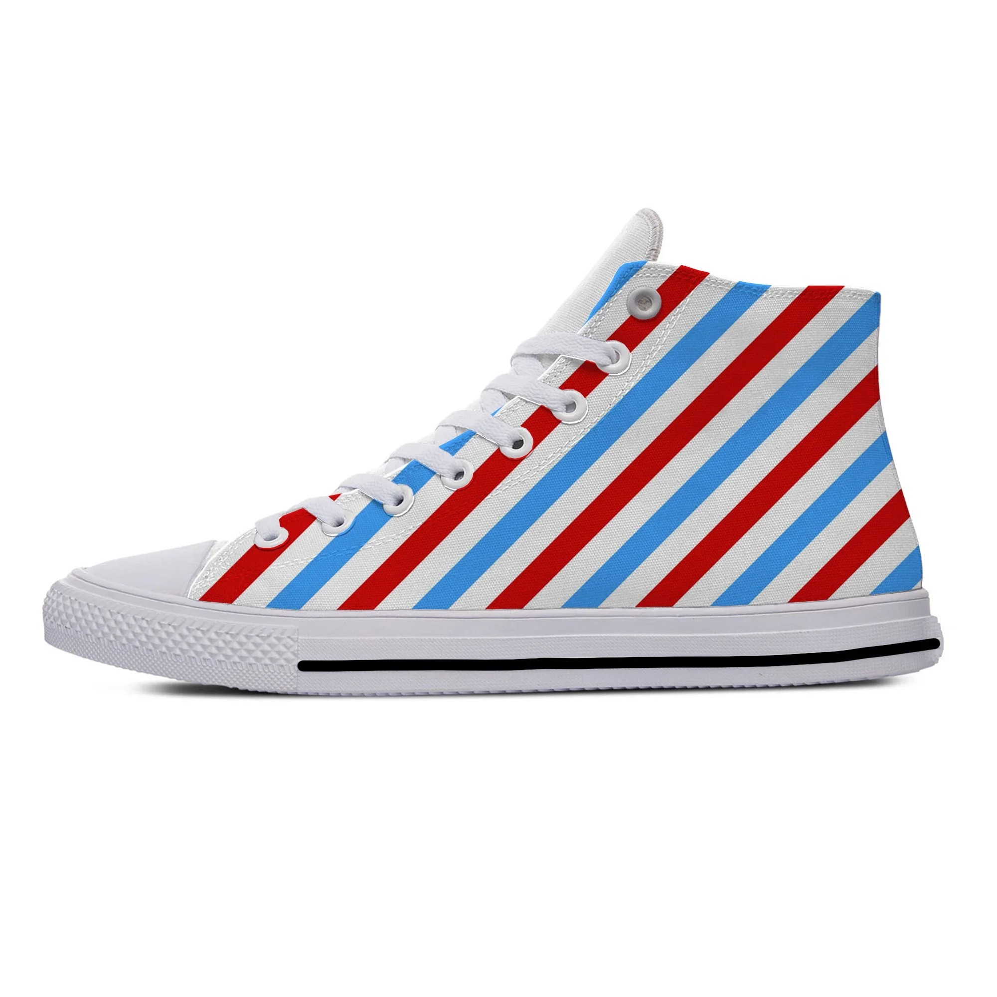 Hot Barber Stripes Aesthetic Fashion High Top Lightweight Breathable Men Women Sneakers Casual Novelty Summer Latest Board Shoes
