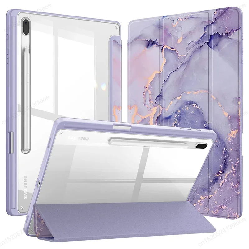

For Samsung Galaxy Tab S9 FE 11 Plus 12.4 inch 2023 Case Pencil Holder Tablet Cover For Tab A9 S9 S8 S7 11" Plus 12.4" Funda