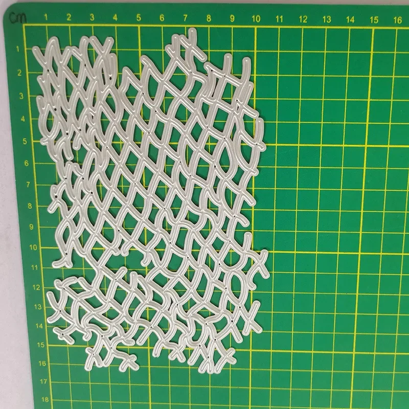 Fishnet 그리드 낚시 그물 금속 절단 다이 컷 다이 금형 스크랩북 종이 공예 칼 금형 블레이드 펀치 스텐실 다이
