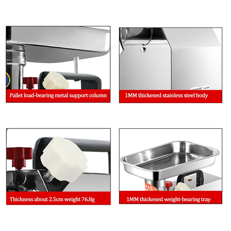 Heavy Duty Electric Meat Mincer Grinder Max Powerful Home Portable Sausage Stuffer Meat Mincer Food Processor HW-12 4