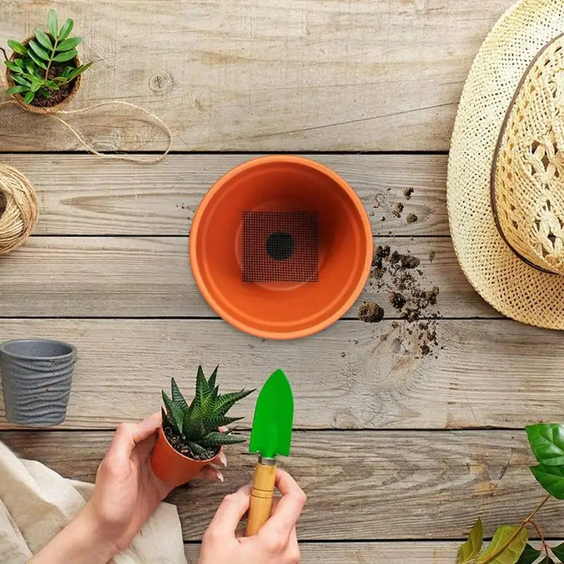 5-Piece Breathable Flower Pot Drainage Mats - Prevent Soil Loss