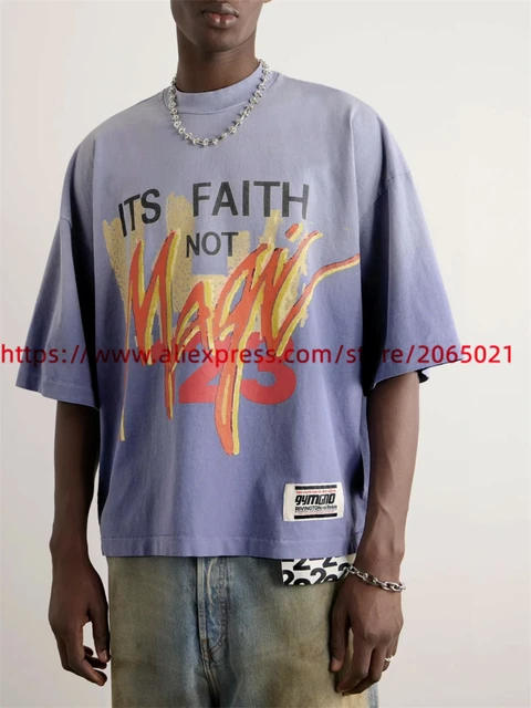 2024ss RRR 123 ITS FAITH NOT MAGIC T-shirt Men Women Summer Style 