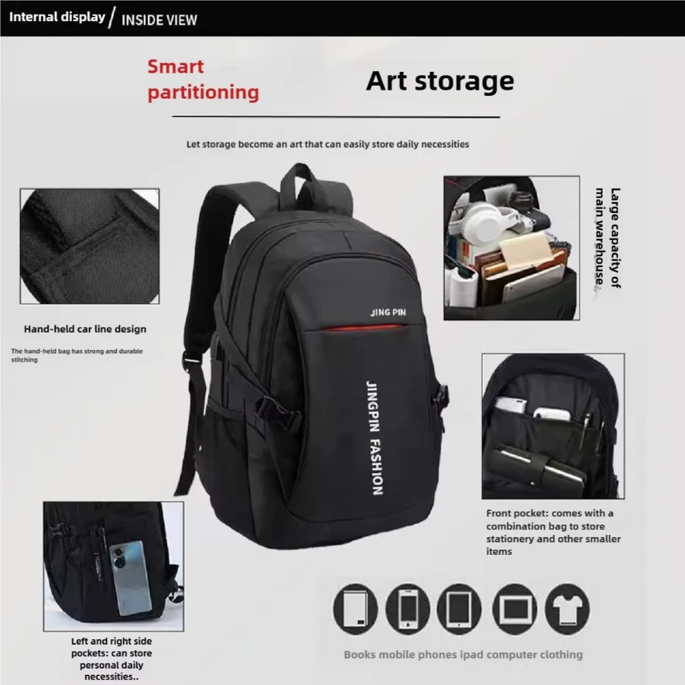 Business Commuter Leisure Men's Computer Shoulder Bag Large Capacity Multifunctional Waterproof Travel Bag