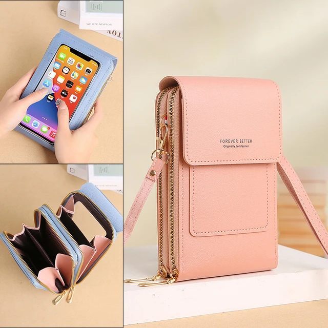 Women Bag Soft Wallet Touch Screen Cell Phone Purse Crossbody