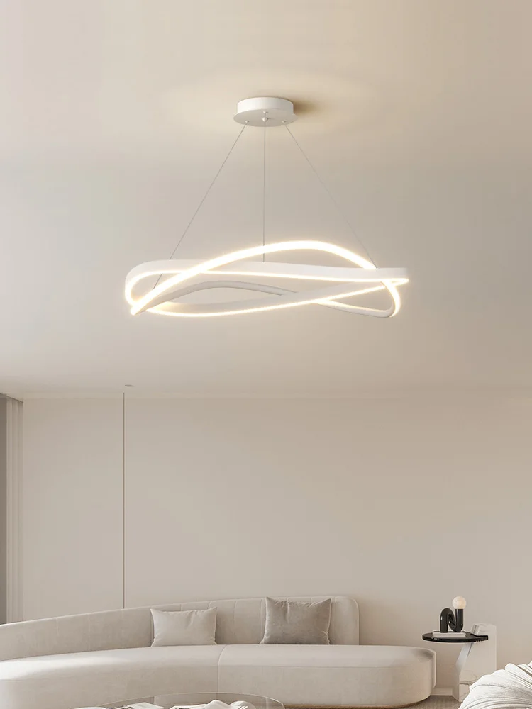 Living room lights ring chandelier home electric lamp creative minimalist lamp Modern chandelier master bedroom lamp 2