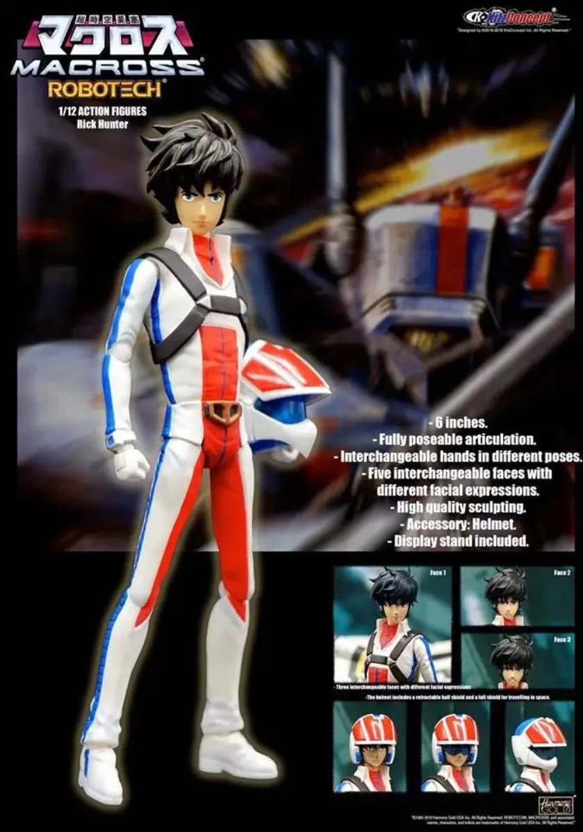 

In Stock Original KitzConcept Macross SAGA Rick Hunter Action Figures Model Toys Figura 1/12 KC Collectible Action Figure Series