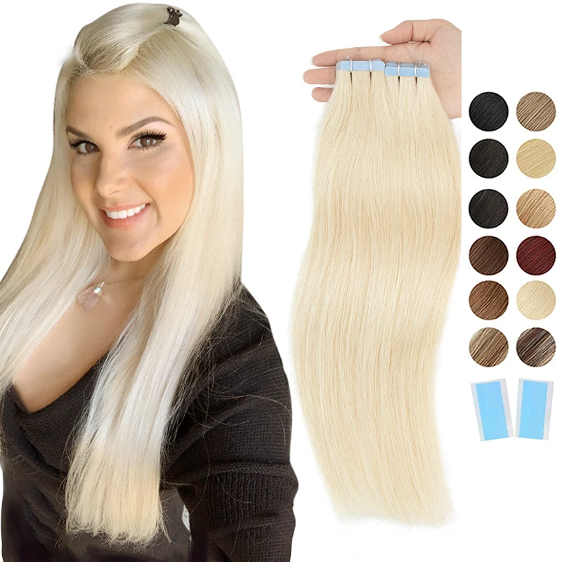 Extensions à Ruban Cheveux Humains – Trame Peau Épaisse 2,5 Cm – Balayage 150g Couleur 8A – Neuf Avec Étiq.