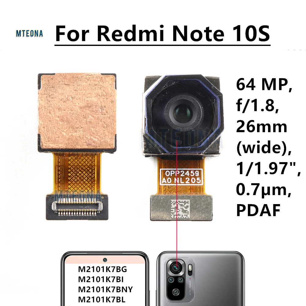 

Rear Camera For Xiaomi Redmi Note 10S Back Main Camera Module 64MP Flex Replacement Repair Spare Parts