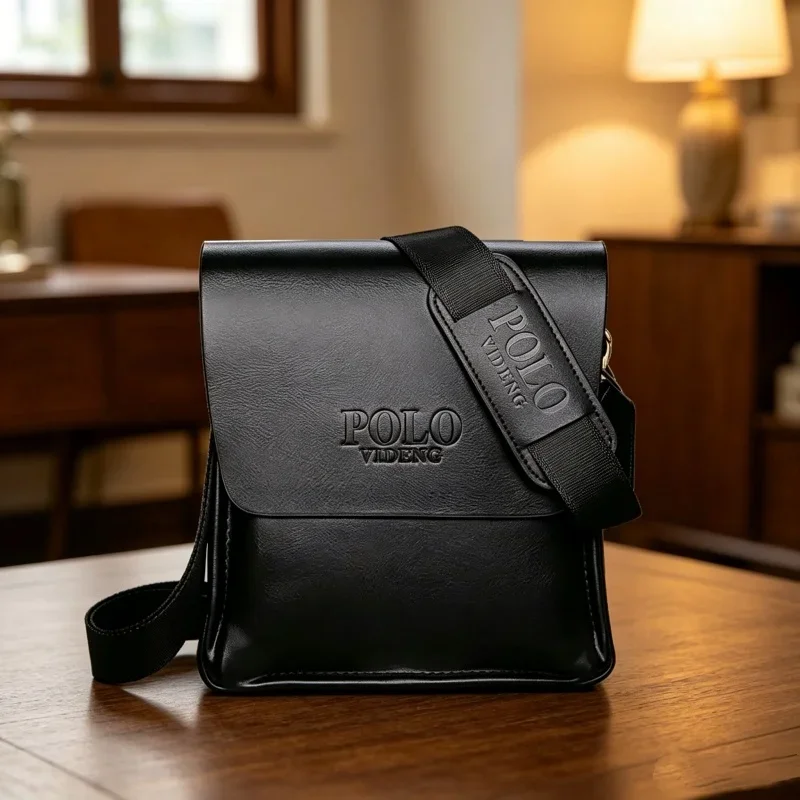 Vertikale und horizontale Dual-Style-Umhängetasche für Herren im Polo-Design, Business- und Freizeittasche, Einzelschultertasche für den täglichen Gebrauch, Reisen und Ausflüge.