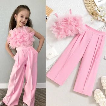 Girls Crepe Flower Summer Set 1