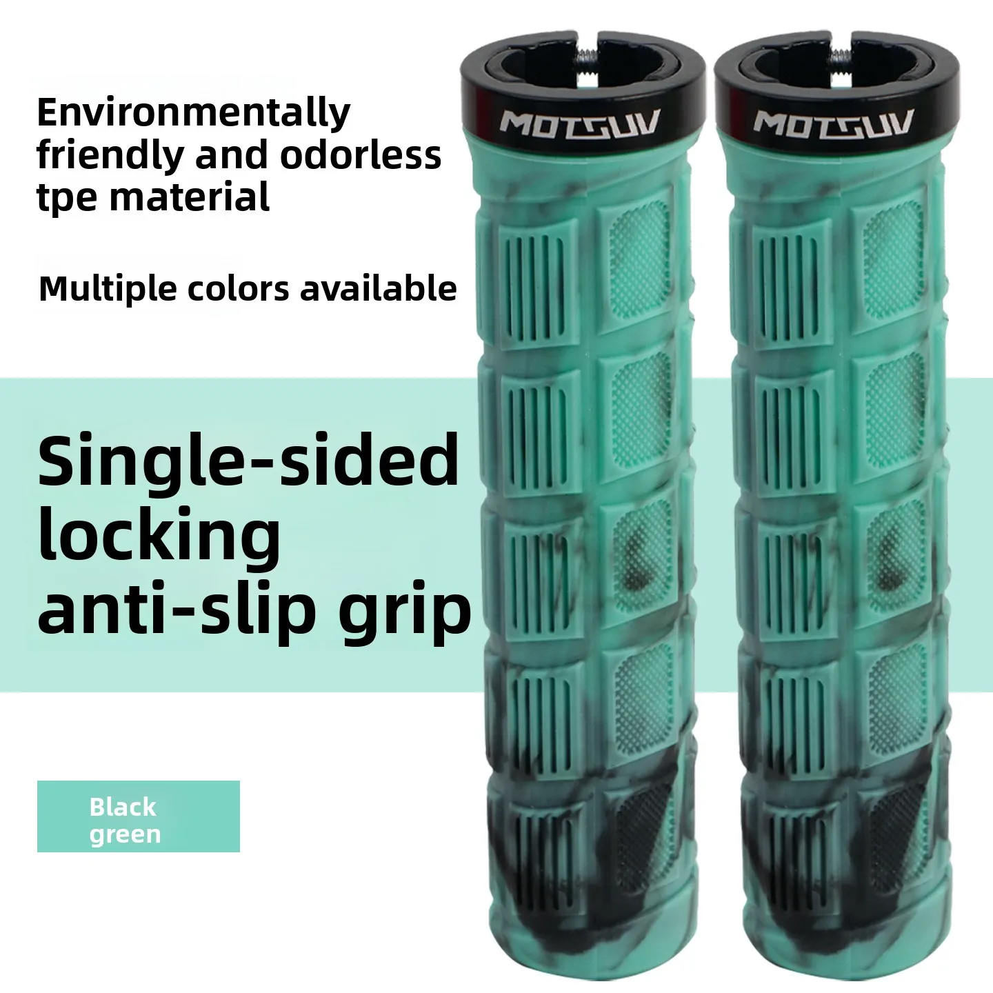 Dual Color Lock-On Anti-Slip Ergonomic Bike Handlebar Grips