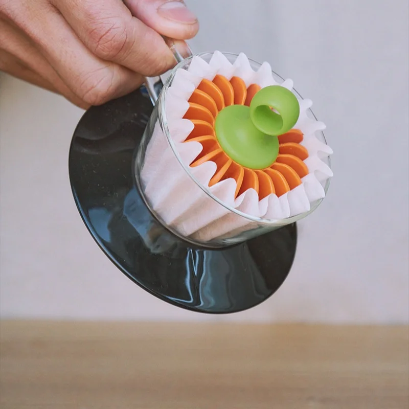 Coffee Filter Paper Assistant For Cake Filter Cup 155 Paper Food Grade PP Material Pressure Dispenser