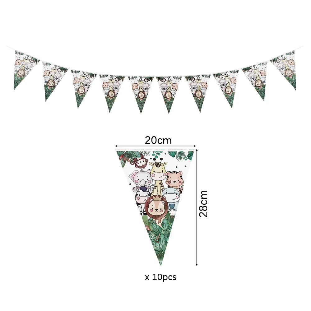 Dschungel-Party Einweg-Geschirr-Set Wild One Safari Tier Pappteller Becher für Geburtstagsfeier Dekoration Babyparty – Detail 6