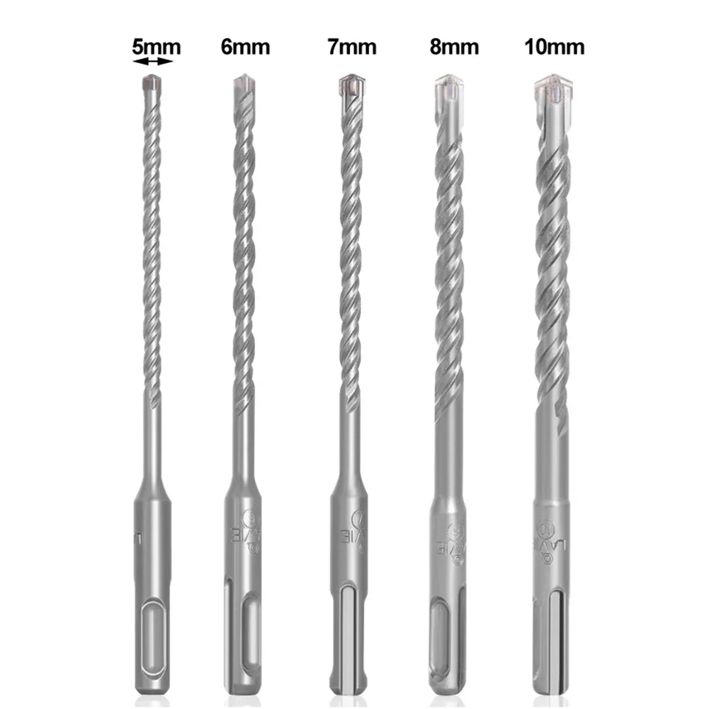 Drill bit set drill bits electric drill accessory drill bit hole saws 5mm 6mm 7mm 8mm 10mm 12mm SDS Plus Hole Saw Drilling 110mm 160mm Electric Hammer Drill Bits Wall Concrete Brick Masonry Bit