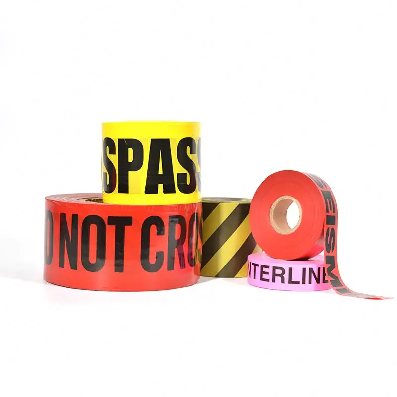 

Customized productHigh Quality Barrier Printing Logo Signal No Glue PE Warning Tape