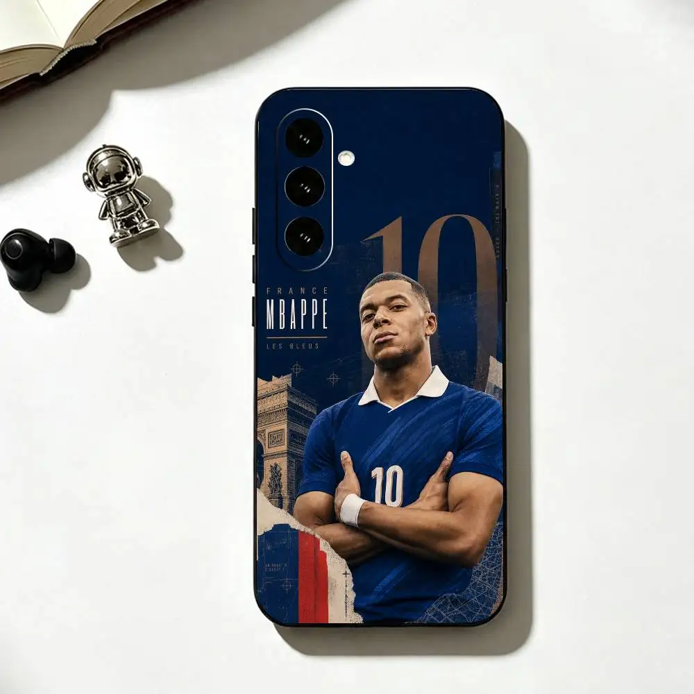 Football Stars T-Mbappe Soft Silicone Black Phone Case