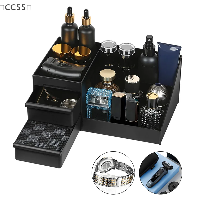 〔CC55〕Cologne Organizer For Men, Cologne Holder For Dresser, Perfume Stand, Bathroom Countertop Organizer With Drawers 〔CC55〕Cologne Organizer For Men, Cologne Holder For Dresser, Perfume Stand, Bathroom Countertop Organizer With Drawers